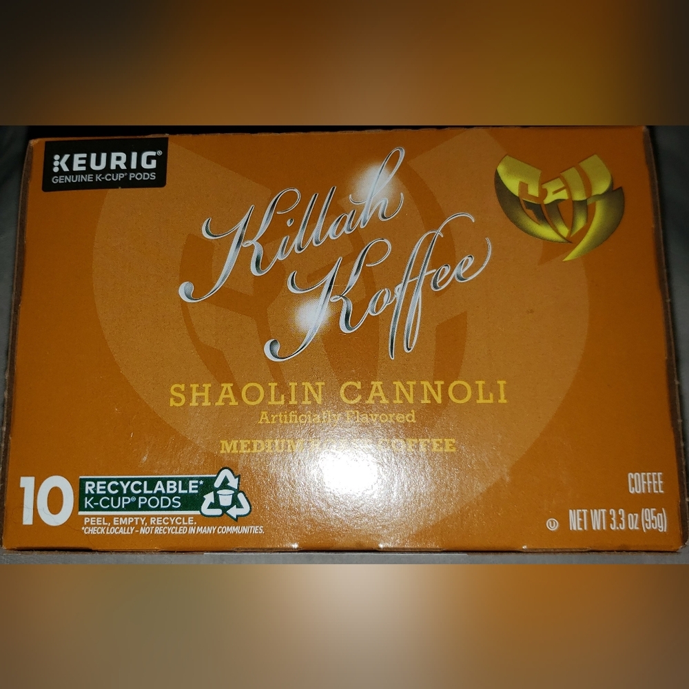 Killah Koffee Shaolin Cannoli Coffee Medium Roast Keurig 10 K Cups New